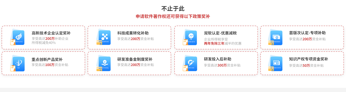申請軟件著作權(quán)對應(yīng)獎補(bǔ)政策