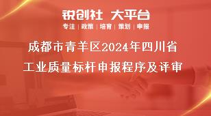 成都市青羊區(qū)2024年四川省工業(yè)質(zhì)量標(biāo)桿申報(bào)程序及評(píng)審獎(jiǎng)補(bǔ)政策