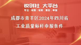 成都市青羊區(qū)2024年四川省工業(yè)質(zhì)量標桿申報條件獎補政策