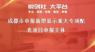 成都市申報新型顯示重大專項配套項目申報主體獎補政策