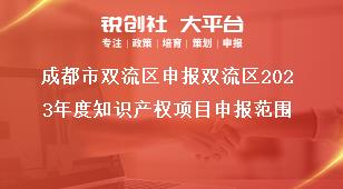 成都市雙流區(qū)申報(bào)雙流區(qū)2023年度知識(shí)產(chǎn)權(quán)項(xiàng)目申報(bào)范圍獎(jiǎng)補(bǔ)政策