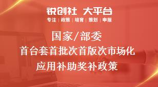 國家/部委首臺(tái)套首批次首版次市場化應(yīng)用補(bǔ)助獎(jiǎng)補(bǔ)政策