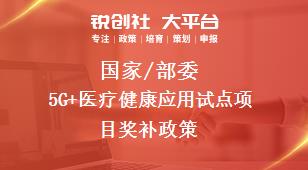 國(guó)家/部委5G+醫(yī)療健康應(yīng)用試點(diǎn)項(xiàng)目獎(jiǎng)補(bǔ)政策