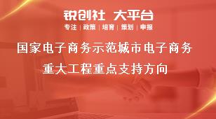 國(guó)家電子商務(wù)示范城市電子商務(wù)重大工程重點(diǎn)支持方向獎(jiǎng)補(bǔ)政策