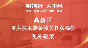 高新區(qū)重大技術裝備攻關任務揭榜相關配套獎補政策