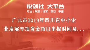 廣元市2019年四川省中小企業(yè)發(fā)展專項(xiàng)資金項(xiàng)目申報(bào)時(shí)間及報(bào)送要求獎(jiǎng)補(bǔ)政策