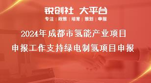 2024年成都市氫能產業(yè)項目申報工作支持綠電制氫項目申報獎補政策