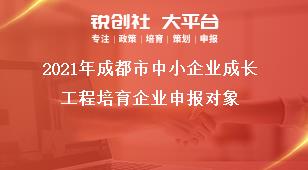 2021年成都市中小企業(yè)成長工程培育企業(yè)申報對象獎補政策