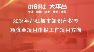 2024年都江堰市知識產(chǎn)權(quán)專項(xiàng)資金項(xiàng)目申報(bào)工作項(xiàng)目方向獎補(bǔ)政策