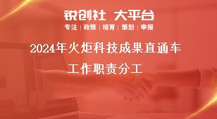 2024年火炬科技成果直通車工作職責(zé)分工獎補(bǔ)政策