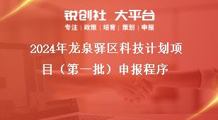 2024年龍泉驛區(qū)科技計劃項目（第一批）申報程序獎補(bǔ)政策