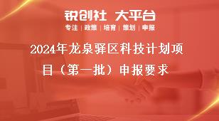 2024年龍泉驛區(qū)科技計(jì)劃項(xiàng)目（第一批）申報(bào)要求獎(jiǎng)補(bǔ)政策