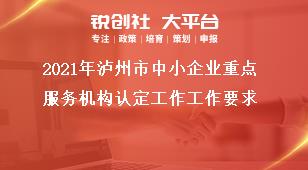 2021年瀘州市中小企業(yè)重點服務(wù)機構(gòu)認定工作工作要求獎補政策