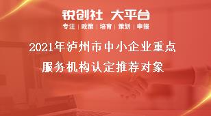 2021年瀘州市中小企業(yè)重點(diǎn)服務(wù)機(jī)構(gòu)認(rèn)定推薦對(duì)象獎(jiǎng)補(bǔ)政策