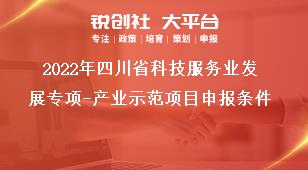 2022年四川省科技服務業(yè)發(fā)展專項產(chǎn)業(yè)示范項目申報條件獎補政策