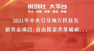 2021年中央引導(dǎo)地方科技發(fā)展資金項目-自由探索類基礎(chǔ)研究申報范圍及條件獎補政策