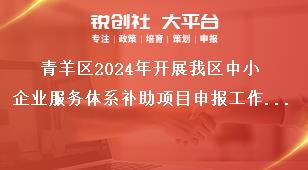 青羊區(qū)2024年開展我區(qū)中小企業(yè)服務(wù)體系補(bǔ)助項(xiàng)目申報(bào)工作聯(lián)系方式獎補(bǔ)政策