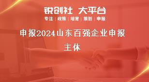 申報(bào)2024山東百?gòu)?qiáng)企業(yè)申報(bào)主體獎(jiǎng)補(bǔ)政策