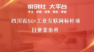 四川省5G+工業(yè)互聯(lián)網(wǎng)標桿項目要素條件獎補政策