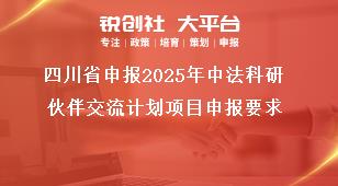 四川省申報2025年中法科研伙伴交流計劃項目申報要求獎補政策