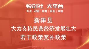 新津縣大力支持民營經(jīng)濟(jì)發(fā)展壯大若干政策相關(guān)配套獎(jiǎng)補(bǔ)政策