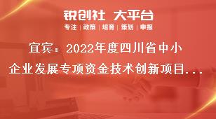 宜賓：2022年度四川省中小企業(yè)發(fā)展專(zhuān)項(xiàng)資金技術(shù)創(chuàng)新項(xiàng)目類(lèi)型獎(jiǎng)補(bǔ)政策