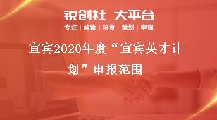 宜賓2020年度“宜賓英才計劃”申報范圍獎補政策